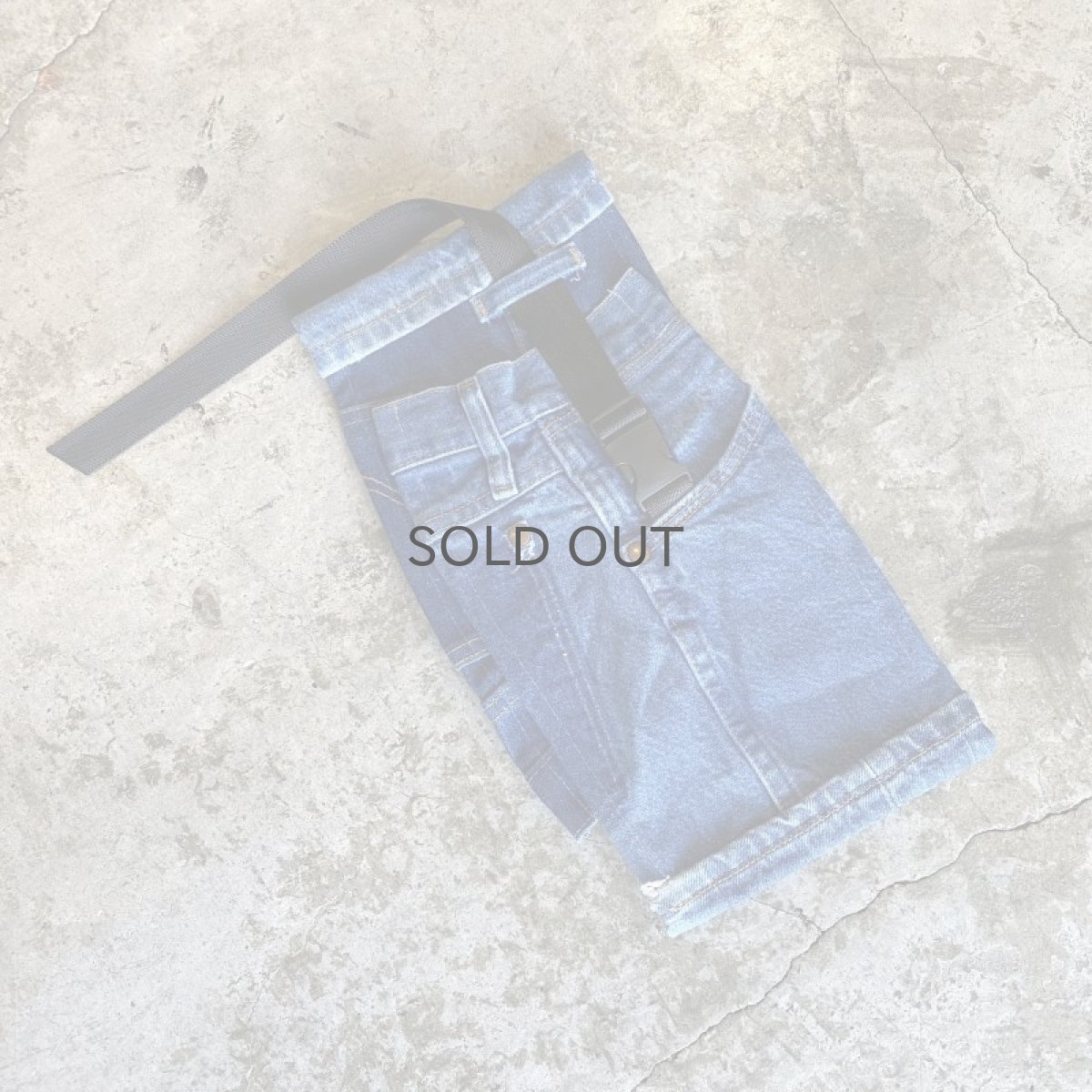 画像4: 【Wiz&Witch】"WEIRD" PATCHWORK BLUE DENIM WRAP CORSET / OS (4)