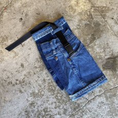 画像4: 【Wiz&Witch】"WEIRD" PATCHWORK BLUE DENIM WRAP CORSET / OS (4)