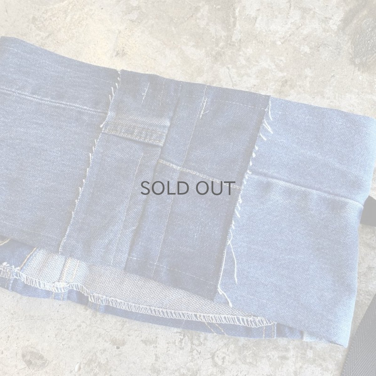 画像9: 【Wiz&Witch】"WEIRD" PATCHWORK BLUE DENIM WRAP CORSET / OS (9)