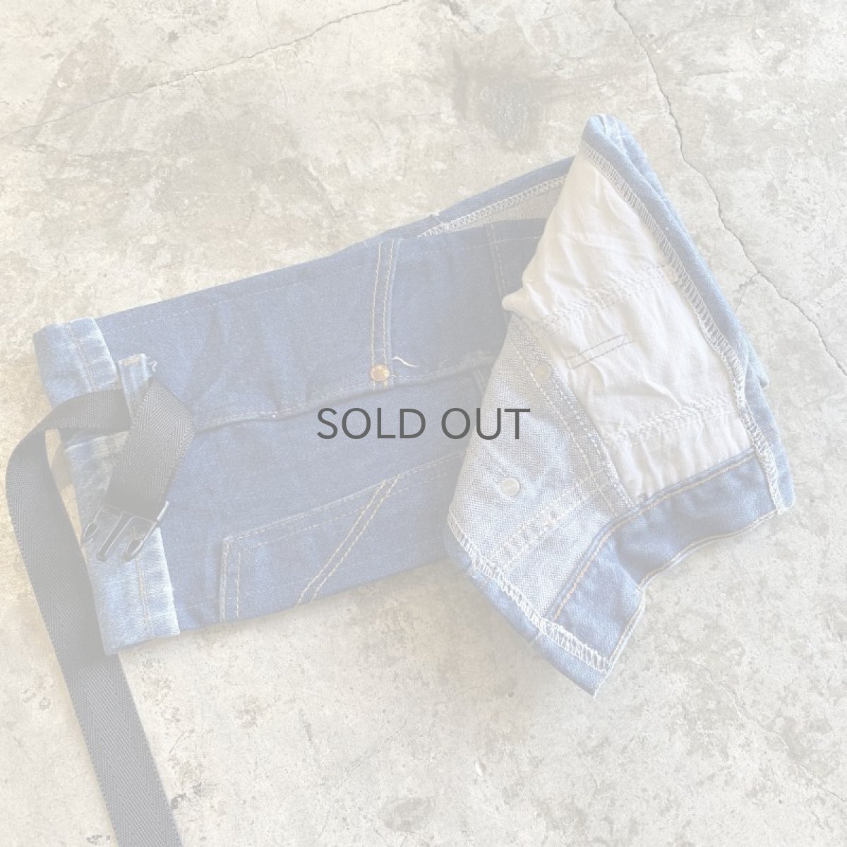 画像6: 【Wiz&Witch】"WEIRD" PATCHWORK BLUE DENIM WRAP CORSET / OS (6)