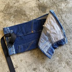 画像6: 【Wiz&Witch】"WEIRD" PATCHWORK BLUE DENIM WRAP CORSET / OS (6)