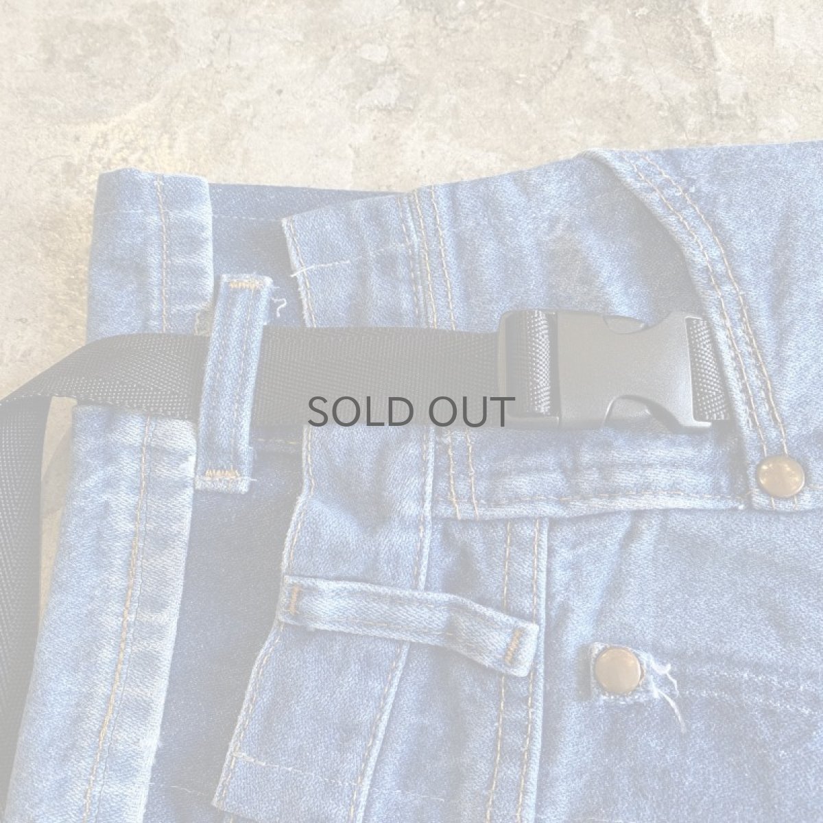 画像5: 【Wiz&Witch】"WEIRD" PATCHWORK BLUE DENIM WRAP CORSET / OS (5)