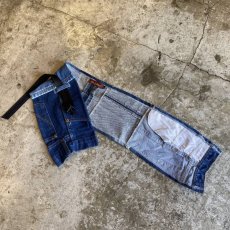 画像8: 【Wiz&Witch】"WEIRD" PATCHWORK BLUE DENIM WRAP CORSET / OS (8)