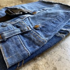 画像10: 【Wiz&Witch】"WEIRD" PATCHWORK BLUE DENIM WRAP CORSET / OS (10)