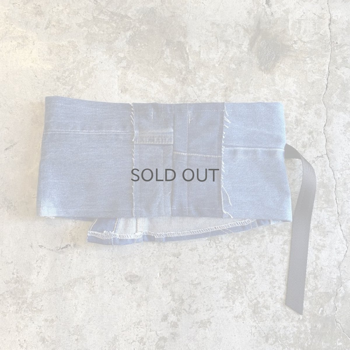 画像2: 【Wiz&Witch】"WEIRD" PATCHWORK BLUE DENIM WRAP CORSET / OS (2)