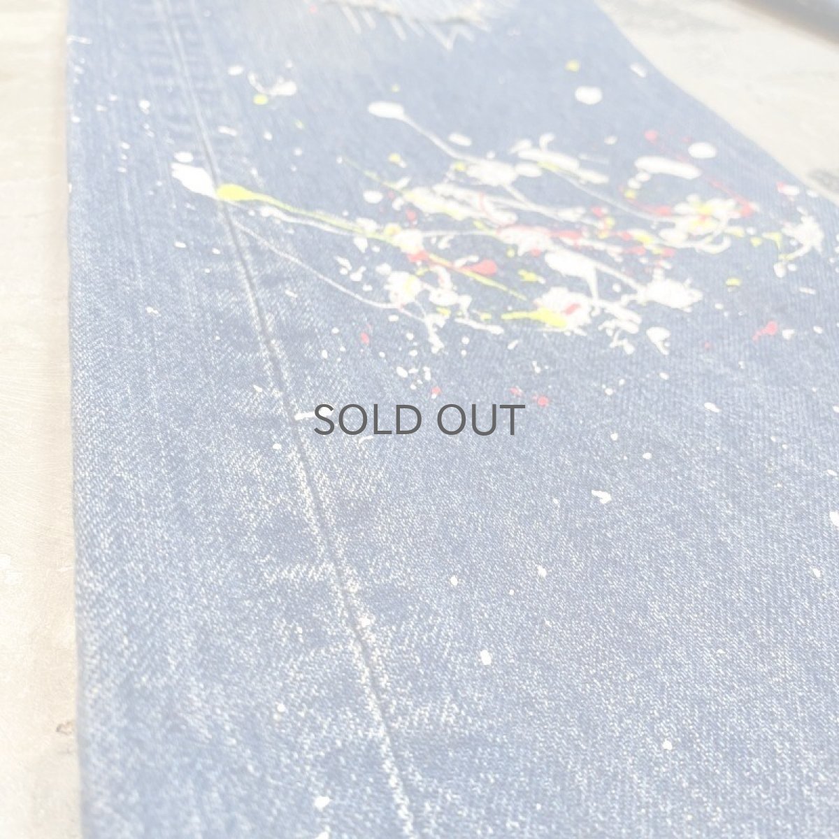 画像7: OLD【LEVI'S】501 PAINTED DENIM PANTS / W29 / MADE IN USA (7)
