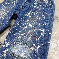 画像4: OLD【LEVI'S】501 PAINTED DENIM PANTS / W29 / MADE IN USA (4)