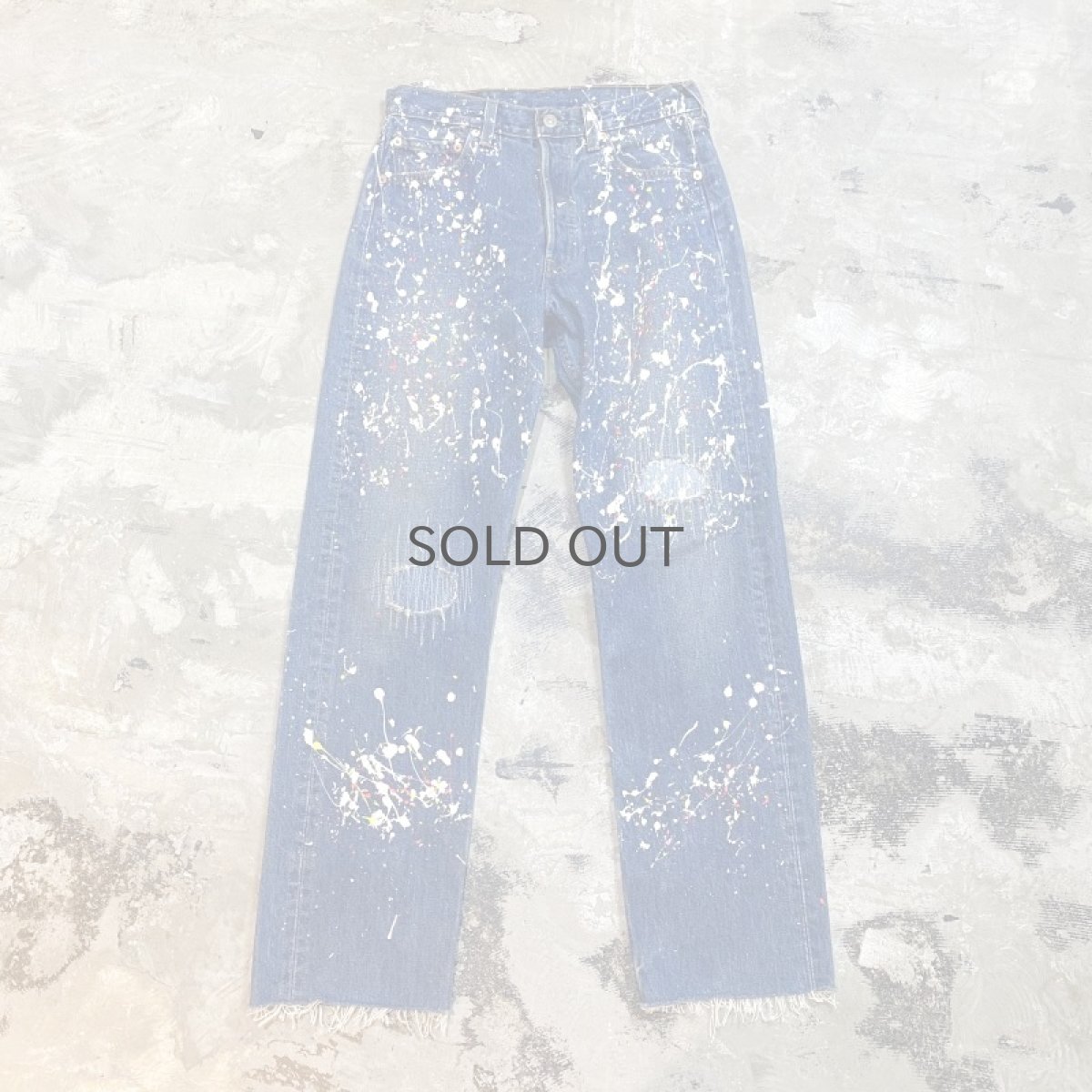 画像1: OLD【LEVI'S】501 PAINTED DENIM PANTS / W29 / MADE IN USA (1)