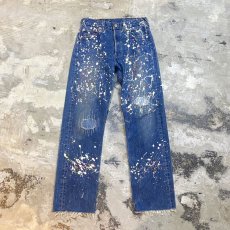 画像1: OLD【LEVI'S】501 PAINTED DENIM PANTS / W29 / MADE IN USA (1)