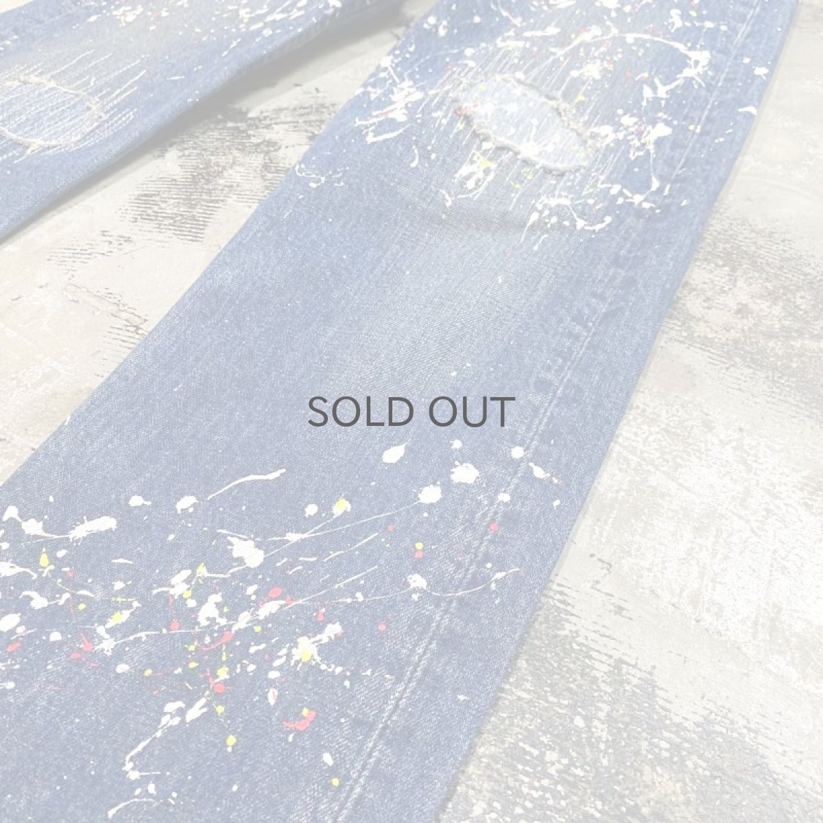 画像6: OLD【LEVI'S】501 PAINTED DENIM PANTS / W29 / MADE IN USA (6)