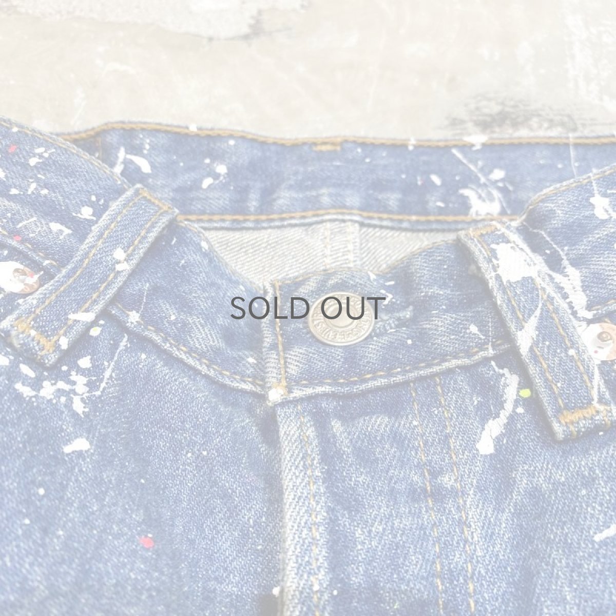 画像10: OLD【LEVI'S】501 PAINTED DENIM PANTS / W29 / MADE IN USA (10)