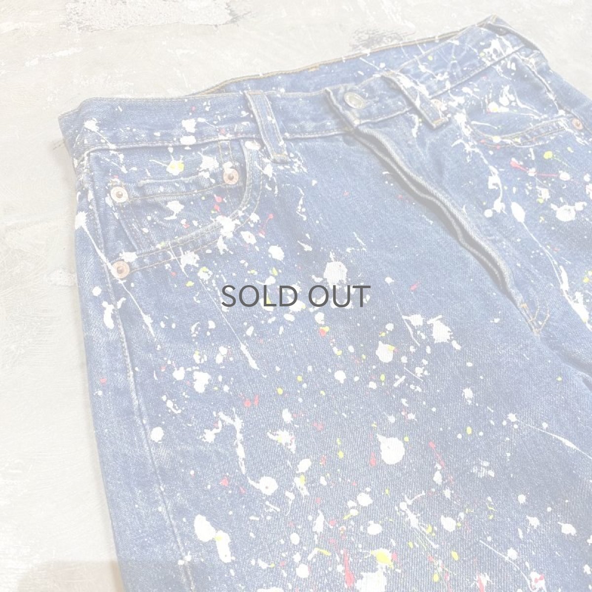 画像3: OLD【LEVI'S】501 PAINTED DENIM PANTS / W29 / MADE IN USA (3)