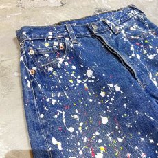 画像3: OLD【LEVI'S】501 PAINTED DENIM PANTS / W29 / MADE IN USA (3)