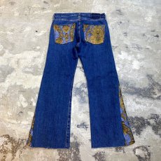 画像2: 【Wiz&Witch】SIDE ORIENTAL WIDE DENIM PANTS / W31 (2)