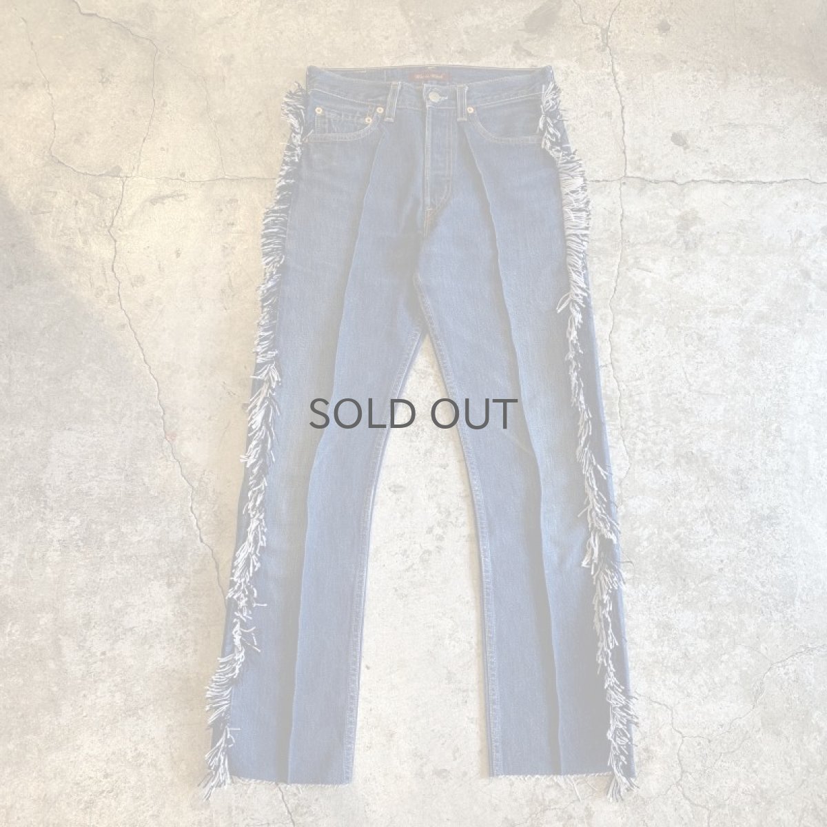 画像1: 【Wiz&Witch】SIDE FRINGE ORIENTAL DENIM PANTS / W29 (1)