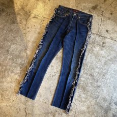 画像4: 【Wiz&Witch】SIDE FRINGE ORIENTAL DENIM PANTS / W29 (4)