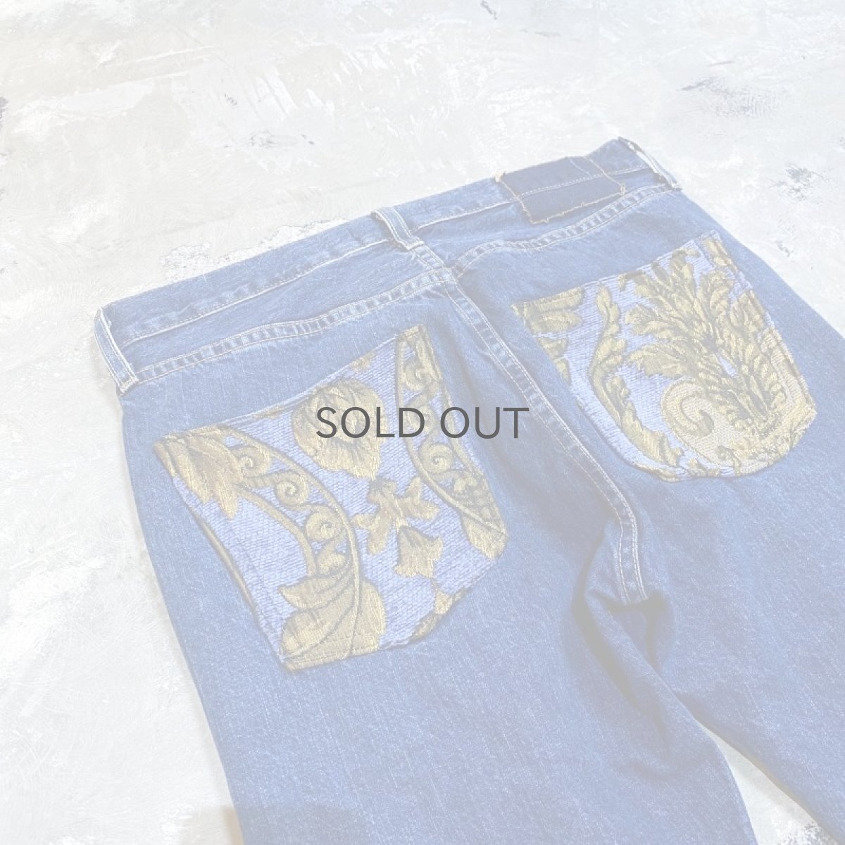 画像9: 【Wiz&Witch】SIDE ORIENTAL WIDE DENIM PANTS / W31 (9)