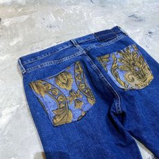 画像9: 【Wiz&Witch】SIDE ORIENTAL WIDE DENIM PANTS / W31 (9)