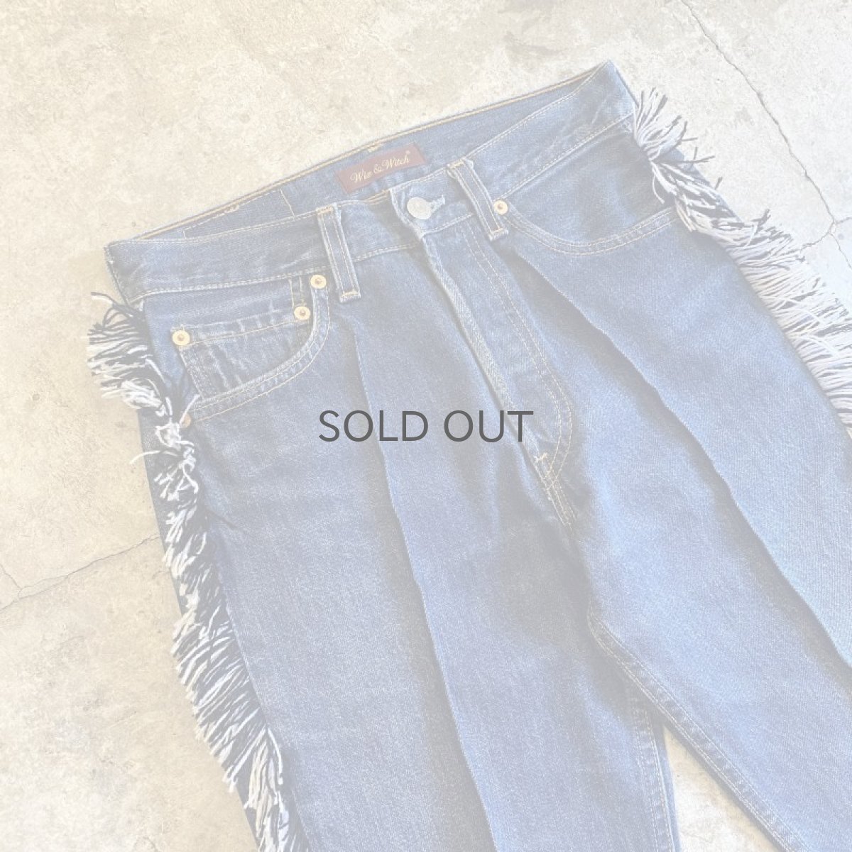 画像3: 【Wiz&Witch】SIDE FRINGE ORIENTAL DENIM PANTS / W29 (3)