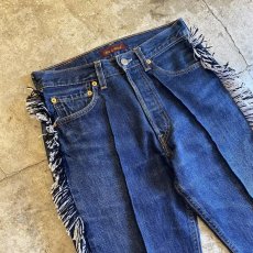 画像3: 【Wiz&Witch】SIDE FRINGE ORIENTAL DENIM PANTS / W29 (3)