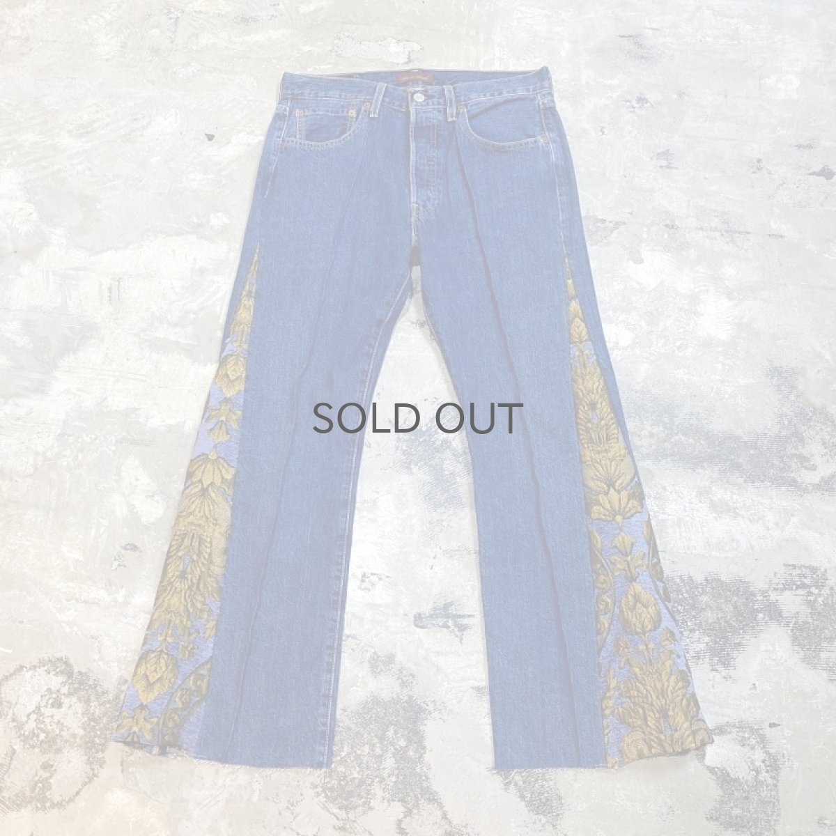 画像1: 【Wiz&Witch】SIDE ORIENTAL WIDE DENIM PANTS / W31 (1)