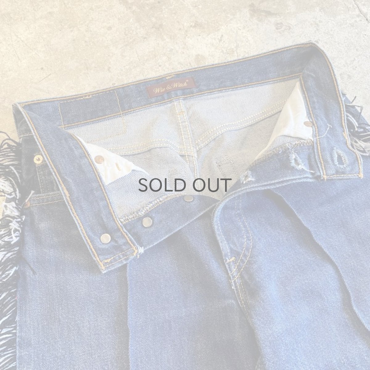 画像7: 【Wiz&Witch】SIDE FRINGE ORIENTAL DENIM PANTS / W29 (7)