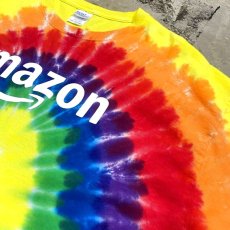 画像4: "AMAZON" LOGO PRINTED TIE DYE S/S TEE / Mens XL (4)