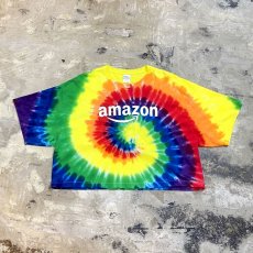 画像1: "AMAZON" LOGO PRINTED TIE DYE S/S TEE / Mens XL (1)