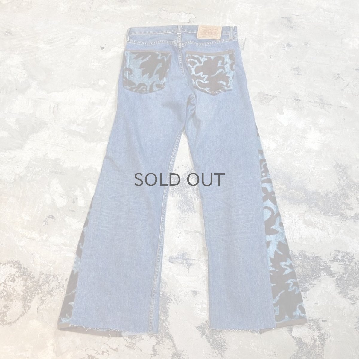 画像2: 【Wiz&Witch】SIDE ORIENTAL WIDE DENIM PANTS / W30 (2)