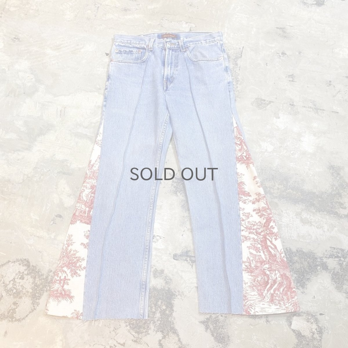 画像1: 【Wiz&Witch】SIDE ORIENTAL WIDE DENIM PANTS / W32 (1)