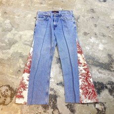 画像1: 【Wiz&Witch】SIDE ORIENTAL WIDE DENIM PANTS / W32 (1)