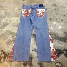 画像2: 【Wiz&Witch】SIDE ORIENTAL WIDE DENIM PANTS / W32 (2)