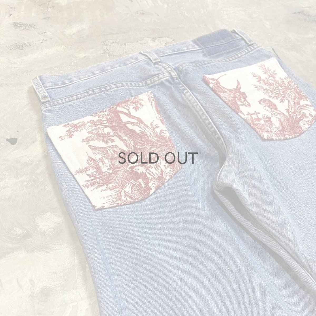 画像9: 【Wiz&Witch】SIDE ORIENTAL WIDE DENIM PANTS / W32 (9)