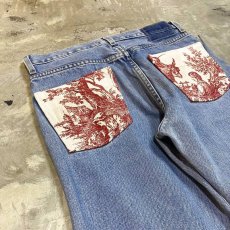 画像9: 【Wiz&Witch】SIDE ORIENTAL WIDE DENIM PANTS / W32 (9)