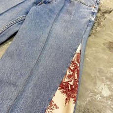 画像4: 【Wiz&Witch】SIDE ORIENTAL WIDE DENIM PANTS / W32 (4)