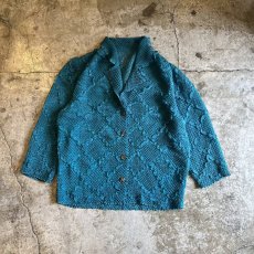 画像1: ALL OVER EMBOSSING PATTERN COLOR SHEER L/S SHIRT / Ladies M (1)