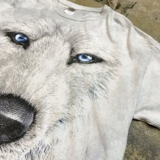 画像4: WOLF PRINTED TIE DYE PATTERN S/S TEE / Mens XL (4)