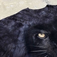 画像3: BLACK LEOPARD PRINTED TIE DYE PATTERN S/S TEE / Mens XL (3)
