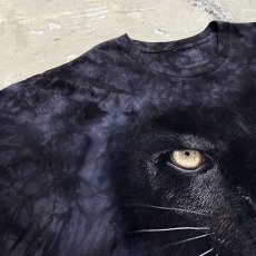 画像3: BLACK LEOPARD PRINTED TIE DYE PATTERN S/S TEE / Mens XL (3)