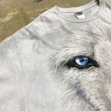 画像3: WOLF PRINTED TIE DYE PATTERN S/S TEE / Mens XL (3)