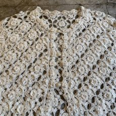 画像6: DECORATIVE CROCHET DESIGN S/S CARDIGAN / Ladies M (6)