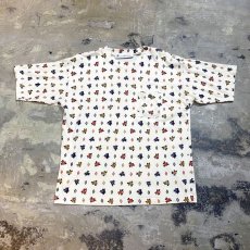 画像1: OLD FLORAL PATTERN POCKET S/S TEE / Mens L (1)