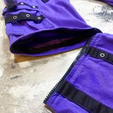 画像7: 2WAY GIMMICK PURPLE COLOR BONDAGE PANTS / W35 (7)