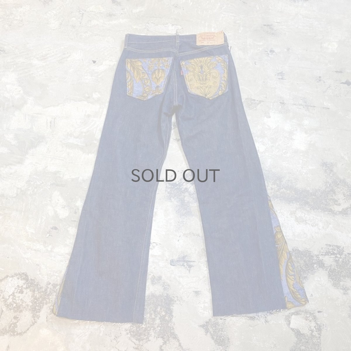画像2: 【Wiz&Witch】SIDE ORIENTAL WIDE DENIM PANTS / W30 (2)