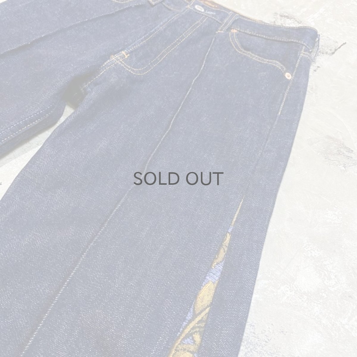 画像4: 【Wiz&Witch】SIDE ORIENTAL WIDE DENIM PANTS / W30 (4)