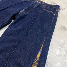 画像4: 【Wiz&Witch】SIDE ORIENTAL WIDE DENIM PANTS / W30 (4)