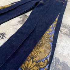 画像6: 【Wiz&Witch】SIDE ORIENTAL WIDE DENIM PANTS / W30 (6)