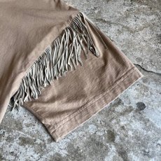 画像6: BEIGE COLOR SIDE FRINGE DESIGN S/S TEE / Ladies M (6)