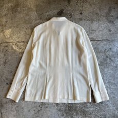 画像2: FRONT PLEATS DESIGN STAND COLLAR STRETCH L/S SHIRT / Ladies M (2)