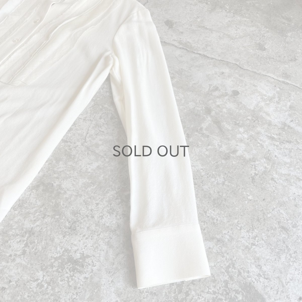 画像8: FRONT PLEATS DESIGN STAND COLLAR STRETCH L/S SHIRT / Ladies M (8)